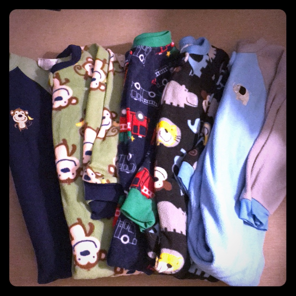 Lot of 24 month footie fleece pajamas